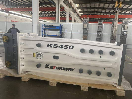 KS450 Top Type 190mm Chisel Excavator Hydraulische Rotsbreker Voor Spoorwegen / Architectuur